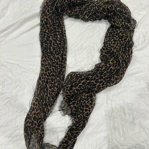 Lightweight J Crew Leopard Print Scarf